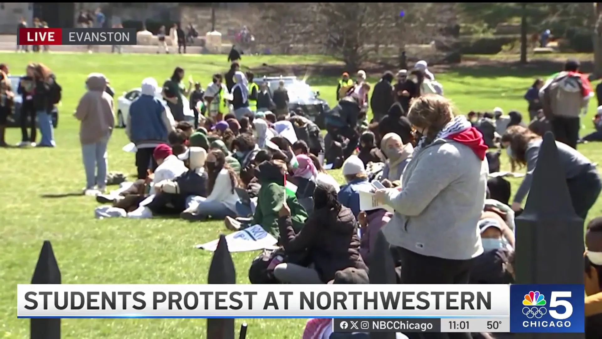 Campus Protest Over Israel-Hamas Conflict Sparks Tensions at Northwestern University