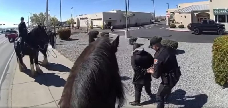 New Mexico Mounted Officer Nabs Shoplifter in One-Minute Pursuit