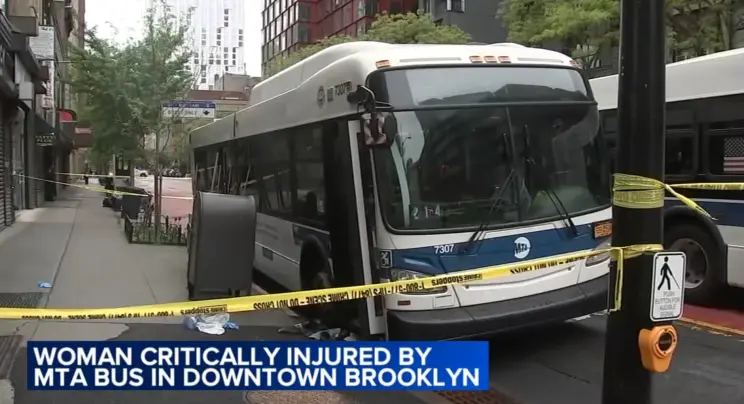 Woman in Critical Condition After MTA Bus Accident in Downtown Brooklyn