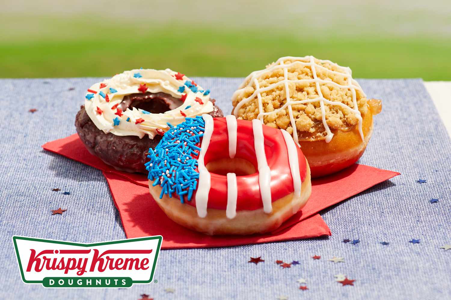 Krispy Kreme's Patriotic Celebration, New Doughnuts and Freebies for July 4th