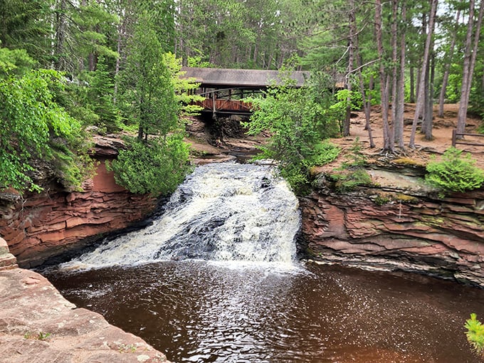 Nature's own water park! Amnicon Falls tumbles over ancient lava flows, creating a spectacle that's part geology lesson, part "Splash Mountain" without the lines.