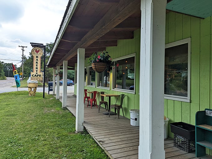 Porch-side paradise: Red Hen's inviting facade promises carb-loaded bliss. It's the Bread Promised Land, folks!