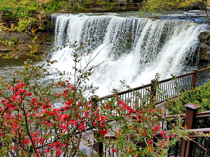 Forget GPS, just follow the sound of rushing water to this picturesque village centerpiece.