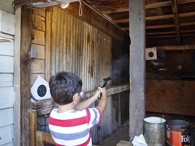 Channel your inner sharpshooter! Just remember, in the Old West, missing your target meant more than losing a carnival prize.