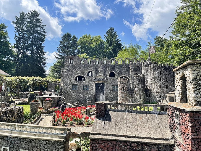 Camelot called – they want their castle back! This miniature fortress looks ready to withstand a siege of particularly aggressive garden gnomes.