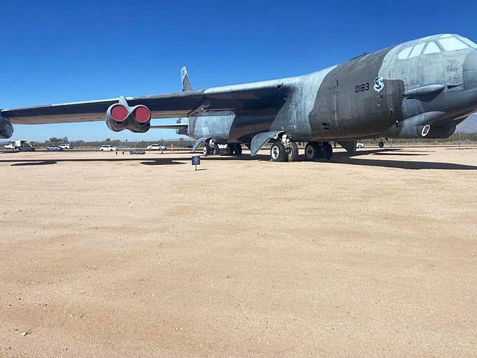 Meet the B-52 Stratofortress, the gentle giant of the skies. It's got more presence than Elvis in Vegas, but with less sequins.