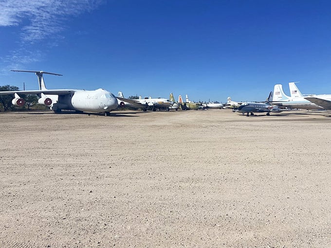 A lineup that would make any aviation buff weak in the knees. It's like a high school reunion for planes, but with less awkward small talk.