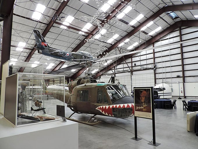 Step into this hangar and travel through time. It's like Doctor Who's TARDIS, but with more propellers and less British accents.