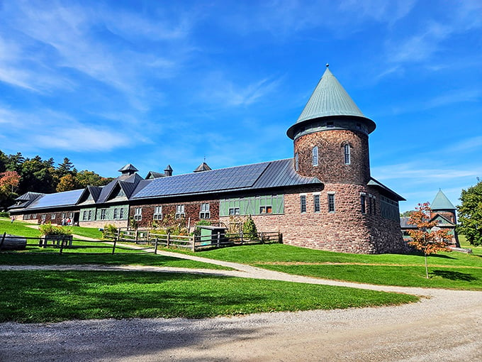 Roadside castle or farm? Why not both! This pit stop is fit for agricultural royalty.