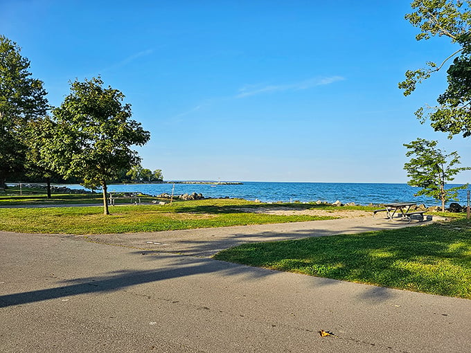 "Ferry tale adventure! Cross the waters to Kelleys Island Beach – it's the road trip where your car gets a boat ride too."