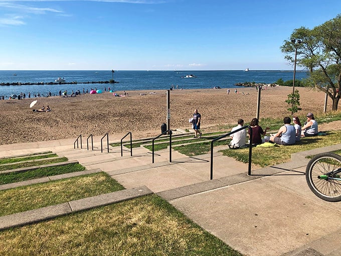 "Roadside attraction alert! Lakeview Beach's lighthouse is the exclamation point on your Lake Erie adventure."