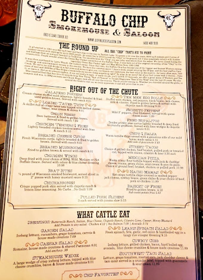 Saddle up for a feast fit for a trail boss! This menu's got more options than a cowboy's got belt notches.