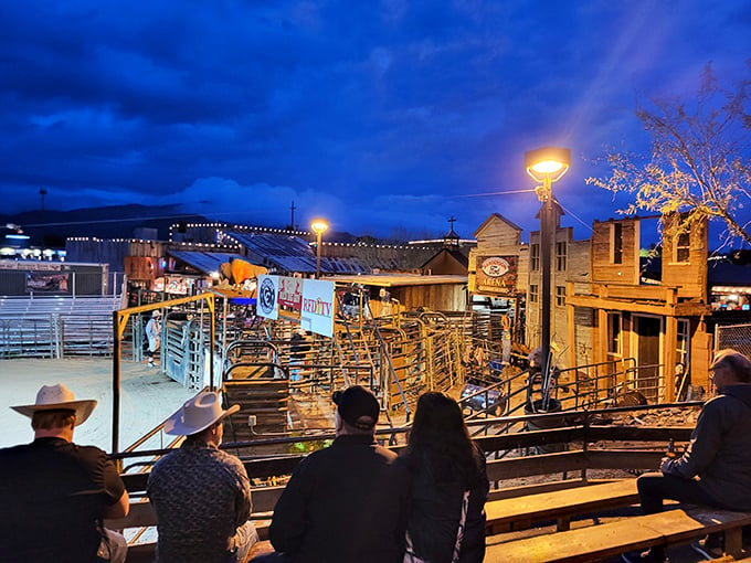 Front-row seats to the wildest show in town! Watch cowboys defy gravity and common sense from these coveted bleachers.