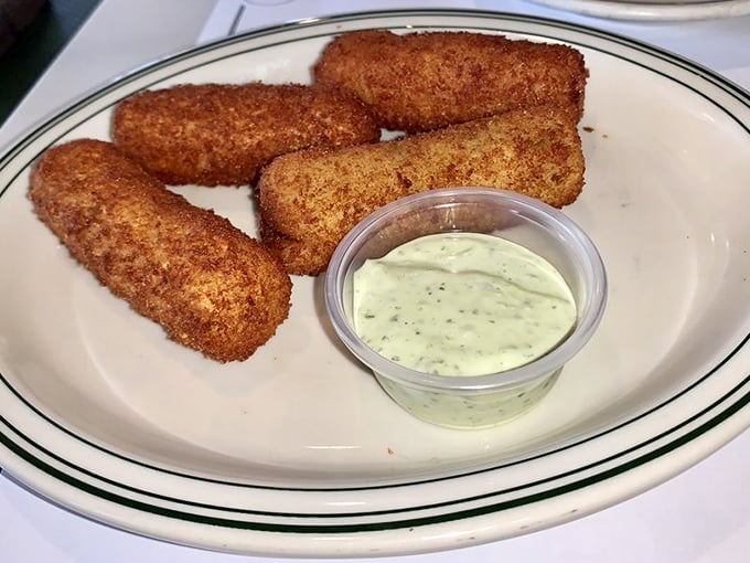 Crispy on the outside, creamy on the inside. These croquetas are like little flavor grenades, ready to explode with deliciousness.