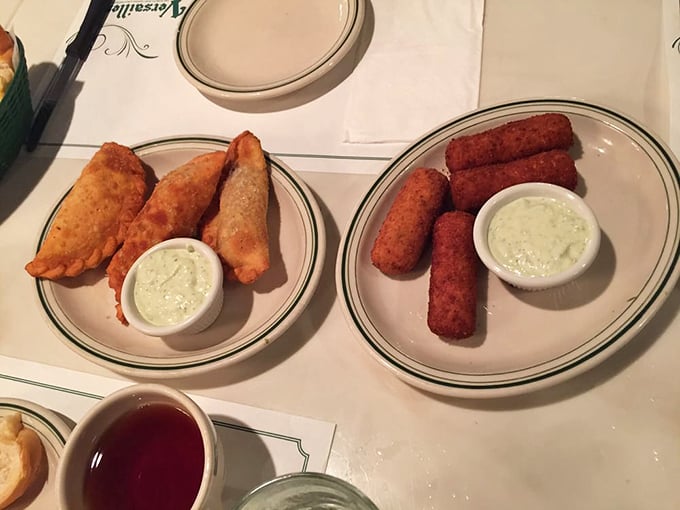 Golden-brown perfection on a plate. These croquetas and empanadas are the ultimate Cuban comfort food tag team.