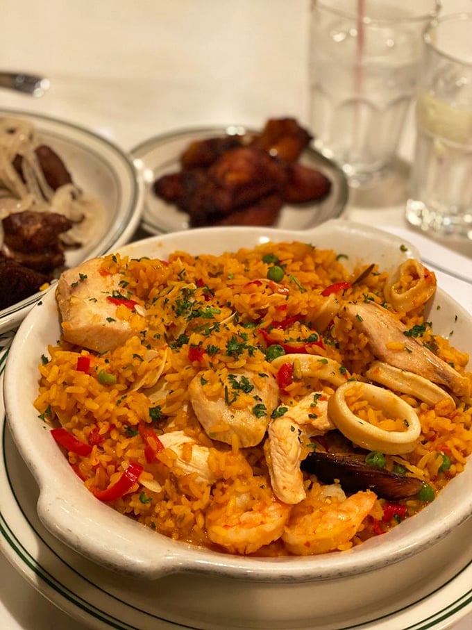 A seafood fiesta in every bite! This paella is like a beach party for your mouth, minus the sand in your shorts.