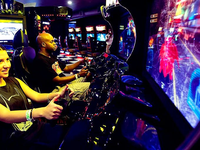 Blinking lights, bleeping sounds – it's not a spaceship, it's arcade heaven! Prepare for some serious joystick jockeying.