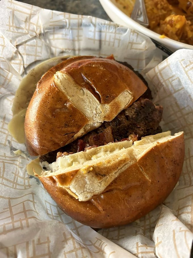 The Frisco Burger: a beefy behemoth that would make even the most steadfast health guru weak in the knees. Resistance is futile.