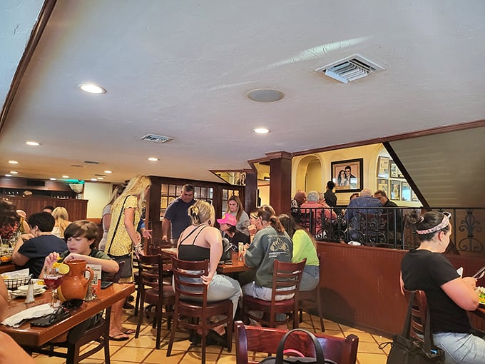 A bustling dining room filled with happy faces and the clinking of plates. It's like a Cuban family reunion, and everyone's invited!