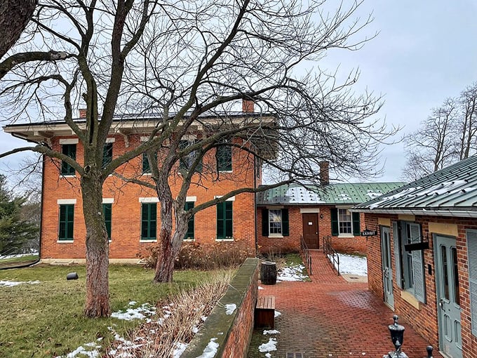 Winter wonderland or presidential playground? This frosty scene looks like it's straight out of a historical snow globe.