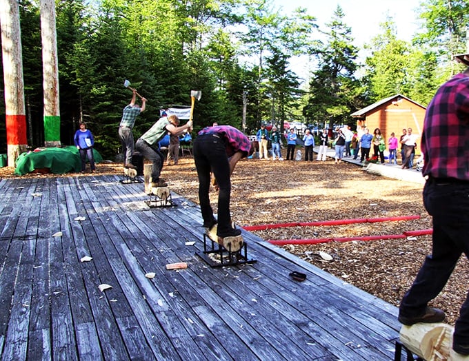 Balancing act extraordinaire! It's like watching a tightrope walker, but with more splinters and a greater chance of impromptu swimming.