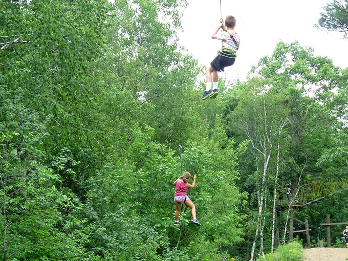 Zip-a-dee-doo-dah! This zipline lets you channel your inner flying squirrel, minus the bushy tail and acorn obsession.