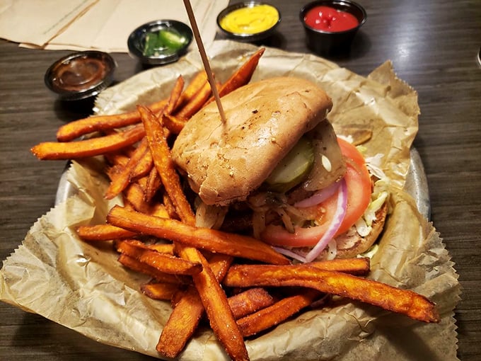 Holy cow! Or should I say, holy plant? This Impossible Burger looks so real, it might just convert even the most devoted carnivore. Served with a side of mind-blown.