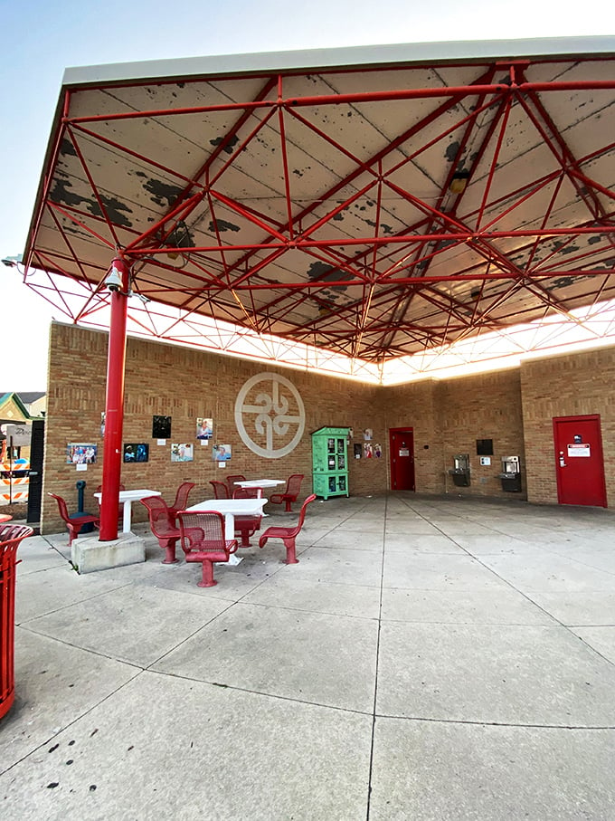 Not your average picnic spot! This shaded oasis is perfect for refueling after conquering the playground. Pack some PB&J and your sense of adventure!