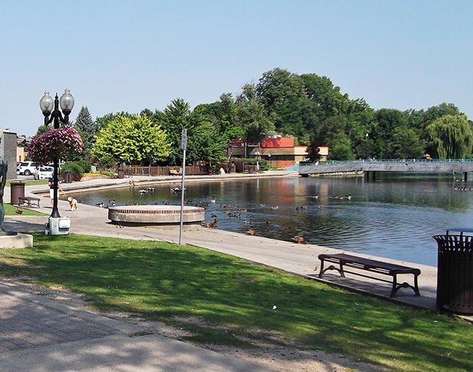 Water, water everywhere, and plenty of fun to spare! This scenic spot adds a splash of tranquility to playtime adventures.