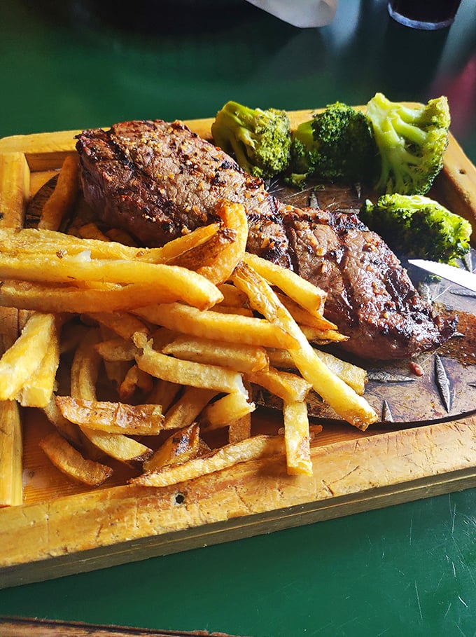 Steak your claim on this plate! This char-grilled beauty is giving new meaning to the phrase "where's the beef?"