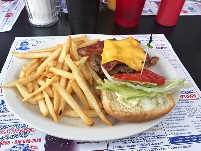 Hold onto your napkins, folks! This burger's about to take your taste buds on a wild ride.