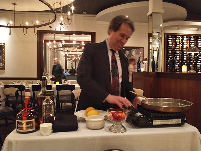 Tableside magic in action! Murray's staff turns dining into a show, proving that great service never goes out of style.