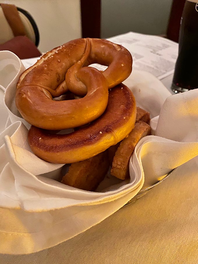 Twisted perfection! These pretzels are the opening act to your meaty main event, setting the stage for a night of culinary delight.