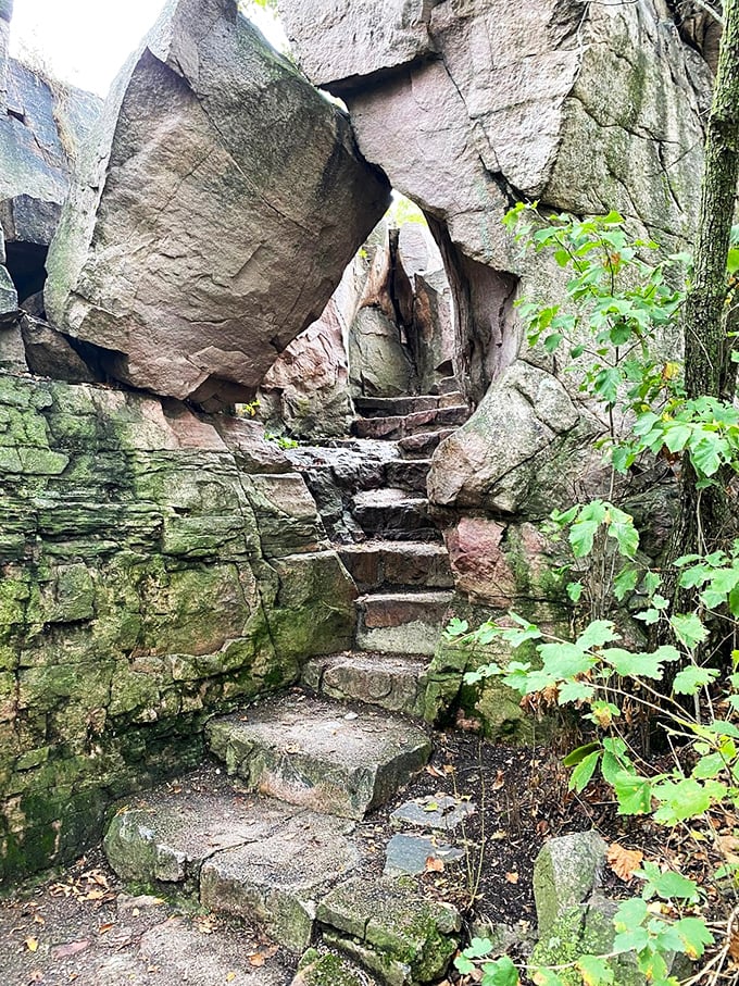 Stairway to heaven? Not quite, but these rocky steps lead to some heavenly views. Just watch your step – no elevator music here!