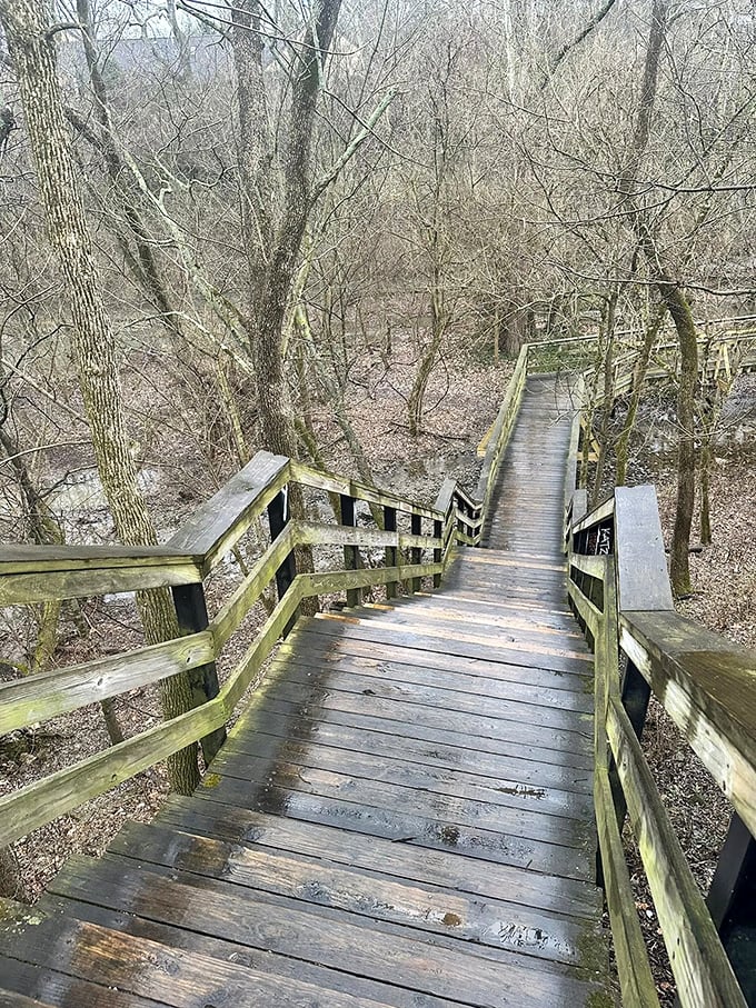 Stairway to heaven? Nope, just a really picturesque route to some seriously stunning views. Watch your step!