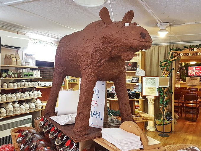 Holy chocolate, Batman! This life-sized cocoa creation proves that in Vermont, even the moose have great taste. It's the kind of public art you can really sink your teeth into.