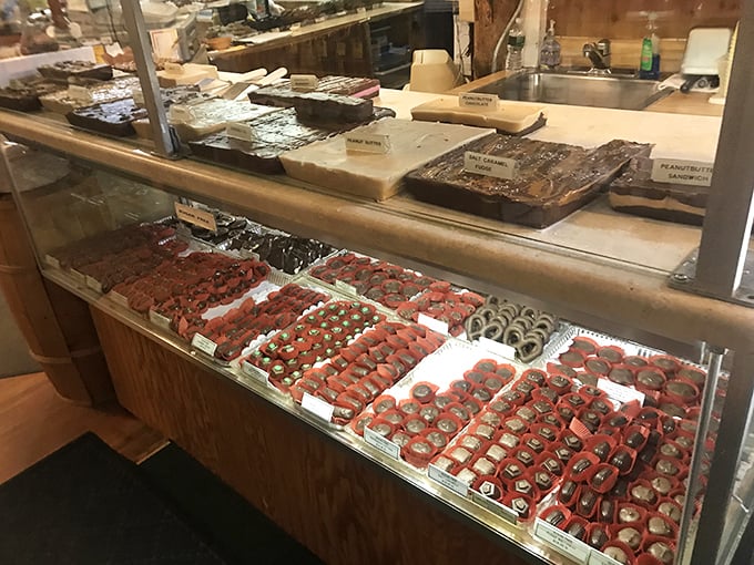 Fudge-tastic! This display is a symphony of sweetness that would make Mozart jealous. Time to compose your own ode to chocolate bliss.