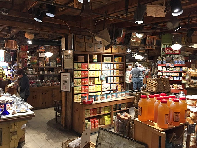 Jars of joy line these shelves like soldiers of sweetness. It's a candy lover's dream and a dentist's nightmare.