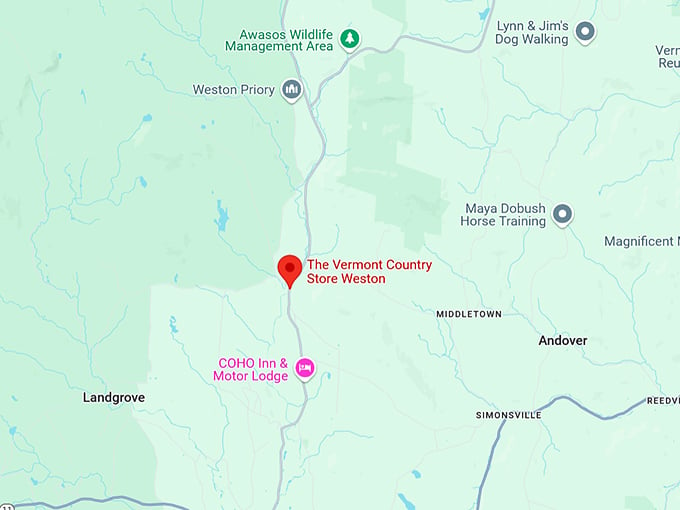 16. vermont country store map