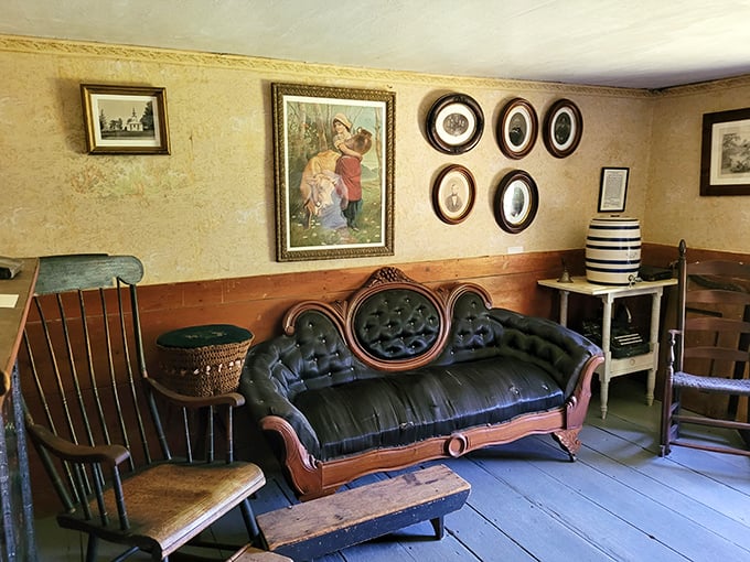 Step into a time capsule where comfort meets curiosity. This room's so cozy, you'll want to curl up with a good book - preferably one from the 1800s.