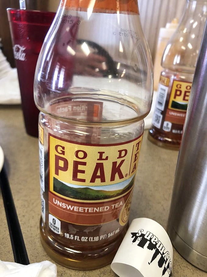 Quench your thirst with a classic! This Gold Peak tea is the perfect sidekick for your sandwich adventure.