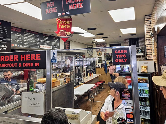 Where the magic happens! Slyman's bustling ordering area is like mission control for your taste buds' journey to flavor country.