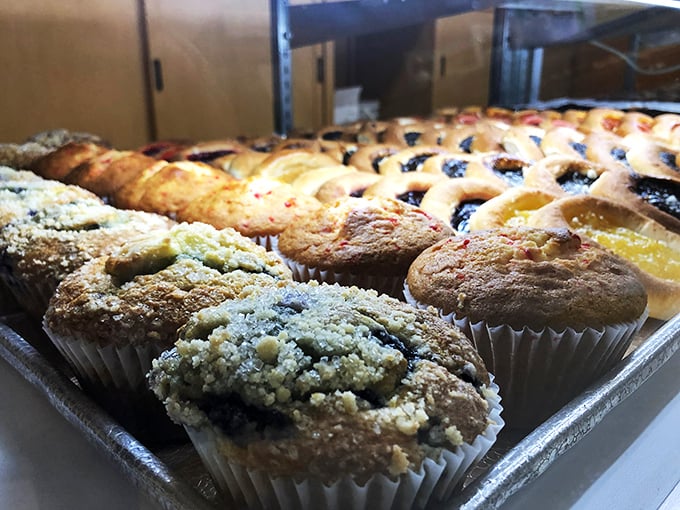 Muffin compares to these beauties! From classic blueberry to what looks like a streusel-topped wonder, these muffins are ready for their close-up.