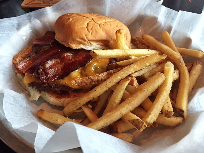 Meet the burger that dared to dream different. AJ Bombers' peanut butter burger is the Elvis of the sandwich world – unexpectedly delightful.