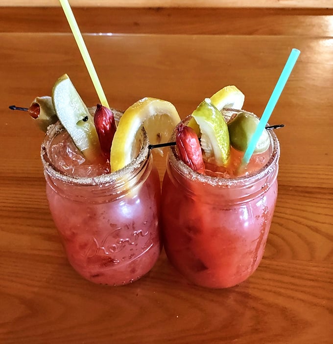 Bloody Marys so loaded, they put the surrounding dioramas to shame. It's a drink and a meal – with a side of local flavor.