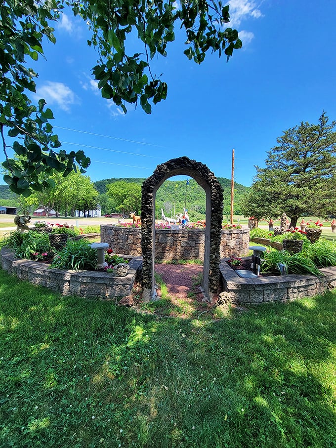 Forget yellow brick roads. This stone archway is your gateway to a garden that puts Oz to shame.