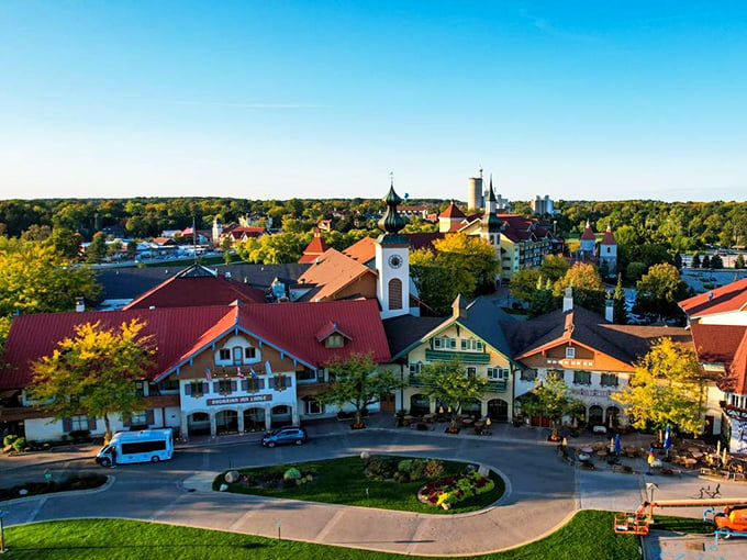 Willkommen to Frankenmuth! Where the architecture is as delightfully over-the-top as a Wes Anderson movie set.