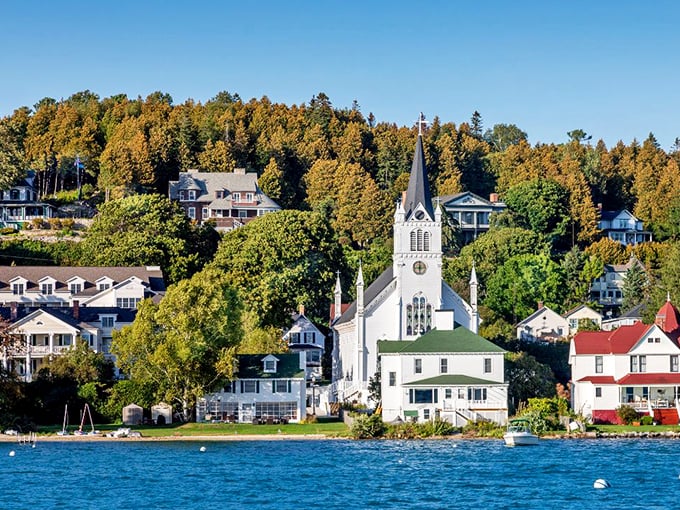 Mackinac Island: Where time stands still and horse-drawn carriages rule. It's like stepping into a living, breathing postcard from the past.