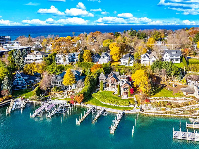 Charlevoix: Where fairy tales come to life! These whimsical 'mushroom houses' look like they're straight out of a Hobbit's dream home catalog.