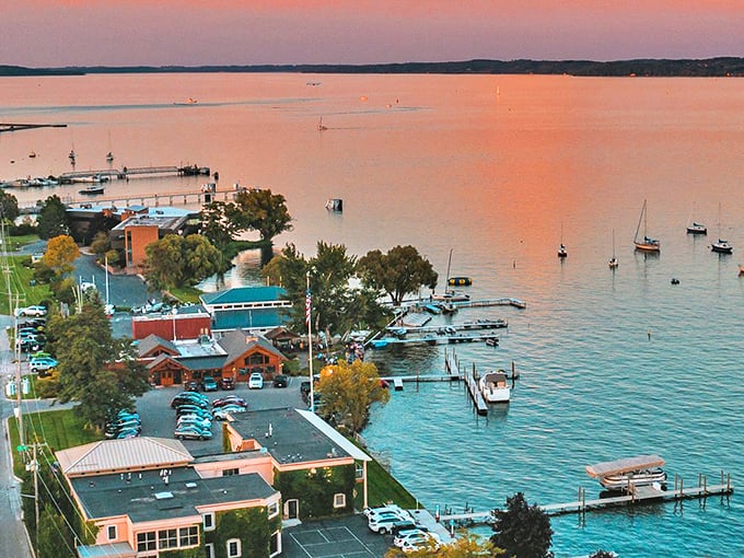 Downtown Traverse City: Where small-town charm meets big-city cool. It's hipper than a vinyl record shop run by bearded baristas. 